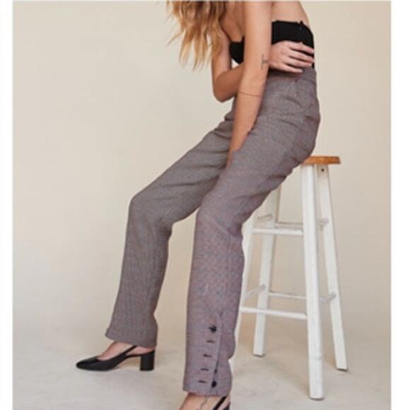 LPA Slim Trouser in Khaki & Maroon XL - Picture 2 of 9